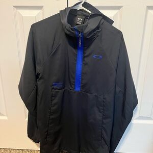Oakley Black and Blue Windbreaker Athletic Style